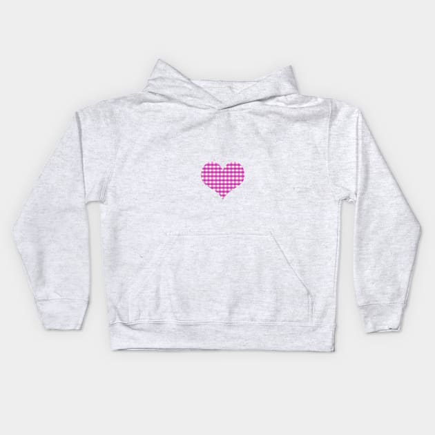 Checkered heart Kids Hoodie by Slownessi